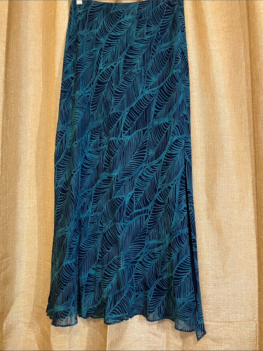 Express Teal and Navy Leaf-Print Women’s Swim Sarong